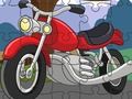 遊戲卡通摩托車拼圖在線