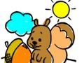 遊戲松鼠塗色書在線