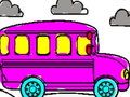 遊戲校車塗色書在線