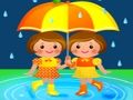 遊戲兒童雨天拼圖 在線