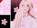 遊戲Ariana Grande鋼琴瓷磚粉紅色，音樂與魔術在線