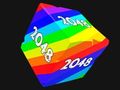 遊戲立方體 2048 3D 與數字 在線