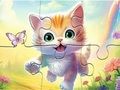 遊戲拼圖遊戲：小貓與蝴蝶 在線