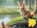 遊戲拼圖遊戲：兔子和松鼠 在線