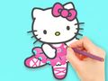 遊戲著色本：Hello Kitty 跳舞 在線