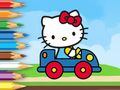 遊戲著色本：Hello Kitty 駕駛汽車 在線