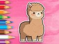 遊戲著色書:可愛的羊駝 在線 遊戲著色書:可愛的羊駝 在線