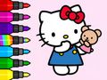 遊戲著色本：Hello Kitty 泰迪熊 在線