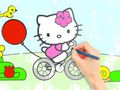 遊戲著色本：Hello Kitty 騎行 在線
