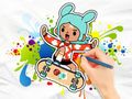 遊戲著色本：Toca Boca 滑板 在線