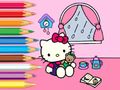 遊戲著色本：Hello Kitty 下雨天 在線