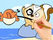 遊戲著色書：釣魚驚喜 在線