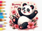 遊戲著色本：小熊貓櫻花 在線