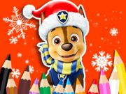 遊戲著色書:爪子巡邏聖誕節 在線 遊戲著色書:爪子巡邏聖誕節 在線