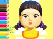 遊戲著色書：魷魚游戲娃娃 在線