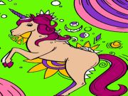 遊戲神奇的獨角獸著色頁 在線