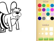 遊戲有趣的動物著色書在線