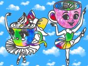 遊戲兒童著色書:芭蕾舞女演員Cabpuccina在線 遊戲兒童著色書:芭蕾舞女演員Cabpuccina在線