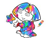 遊戲叢林女孩：著色頁在線
