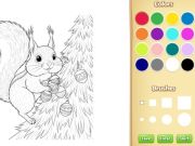 遊戲聖誕動物著色書給孩子在線