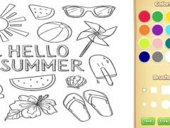 遊戲Hello Summer Coloring Book for Kids在線