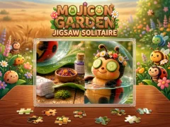 遊戲Mojicon Garden Jigsaw Solitaire!在線