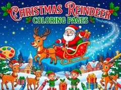 遊戲Christmas Reindeer Coloring Pages在線
