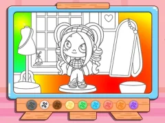 遊戲Coloring Book: Avatar Girl Dress Up Shopping在線