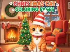 遊戲Christmas Cat Coloring Pages在線