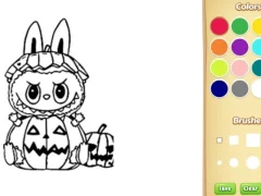遊戲Halloween Labubu Coloring & Drawing Game在線