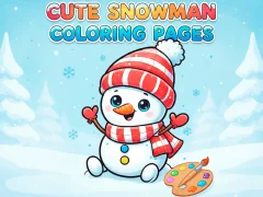 遊戲Cute Snowman Coloring Pages在線