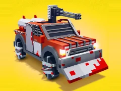 遊戲Zombie Derby Blocky Roads在線
