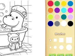 遊戲Cozy Friends Coloring Book for Kids在線