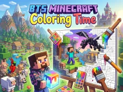 遊戲BTS Minecraft Coloring Time在線
