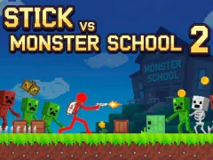 遊戲Stick vs Monster School 2在線