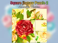 遊戲Square jigsaw Puzzle 2  Assemble Flowers在線
