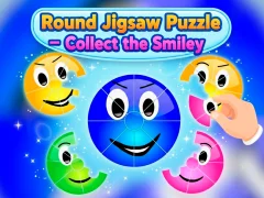 遊戲Round jigsaw Puzzle - Collect the Smiley在線