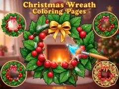 遊戲Christmas Wreath Coloring Pages在線
