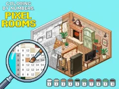 遊戲Coloring by Numbers Pixel Rooms在線