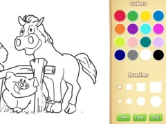 遊戲Farm Animals Coloring Book for Kids在線
