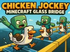 遊戲Chicken Jockey: Minecraft Glass Bridge在線
