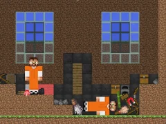 遊戲Escape from the prison in Mineblock! Destruction!在線