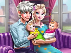 遊戲Ice Queen Twins Family Day在線