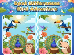 遊戲Spot Differences Bird Adventure在線