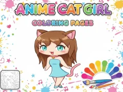 遊戲Anime Cat Girl Coloring Pages在線