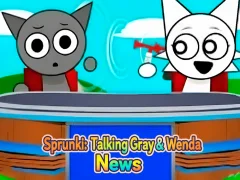 遊戲Sprunki: Talking Gray & Wenda News在線