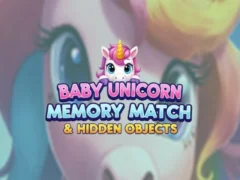 遊戲Baby Unicorn Memory Match & Hidden Objects在線