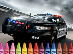 遊戲Police Cars Coloring在線