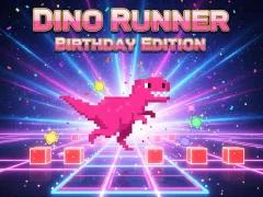 遊戲Dino Runner Birthday Edition在線