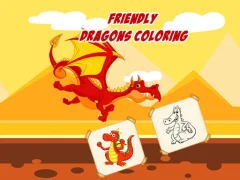 遊戲Friendly Dragons Coloring在線